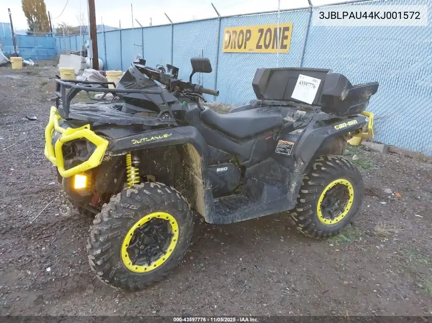3JBLPAU44KJ001572 2019 Can-Am Outlander Max Xt 850/Xt-P 850