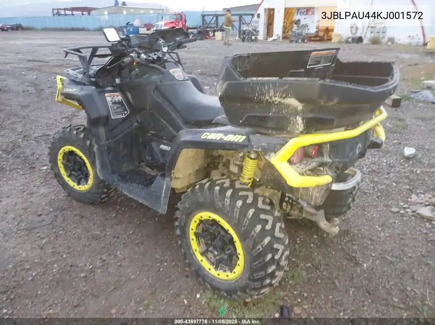 3JBLPAU44KJ001572 2019 Can-Am Outlander Max Xt 850/Xt-P 850