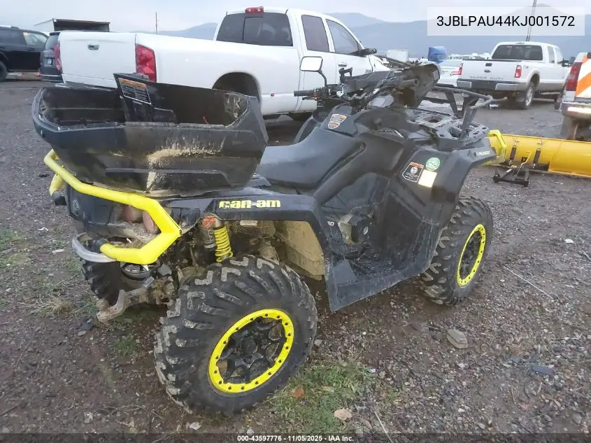 3JBLPAU44KJ001572 2019 Can-Am Outlander Max Xt 850/Xt-P 850