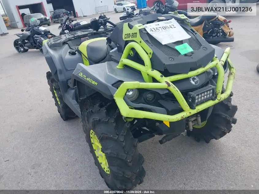 3JBLWAX21LJ001236 2020 Can-Am Outlander X Mr 1000R