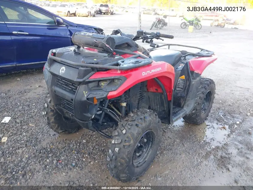 3JB3GA449RJ002176 2024 Can-Am Outlander 500 2Wd/500/500 Dps/Pro Hd5