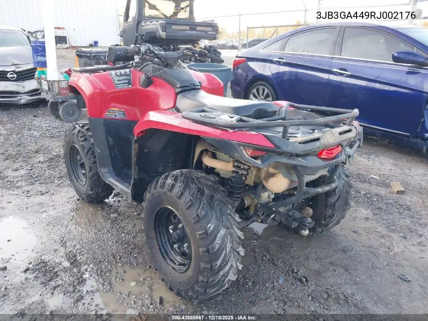 3JB3GA449RJ002176 2024 Can-Am Outlander 500 2Wd/500/500 Dps/Pro Hd5