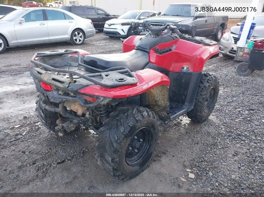 3JB3GA449RJ002176 2024 Can-Am Outlander 500 2Wd/500/500 Dps/Pro Hd5
