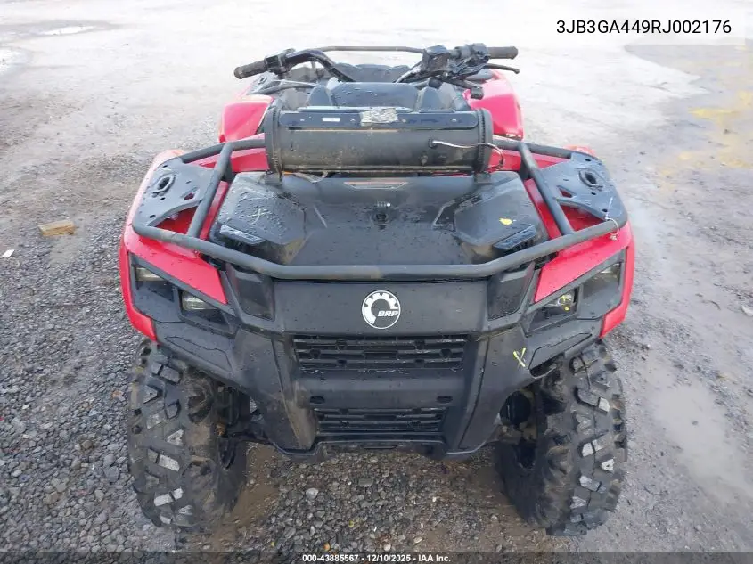 3JB3GA449RJ002176 2024 Can-Am Outlander 500 2Wd/500/500 Dps/Pro Hd5