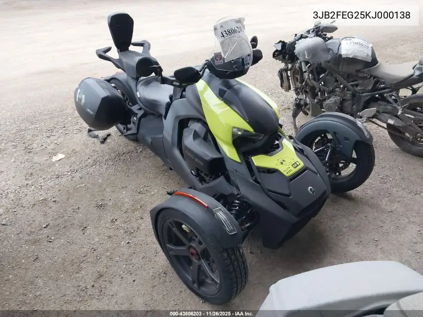 3JB2FEG25KJ000138 2019 Can-Am Ryker