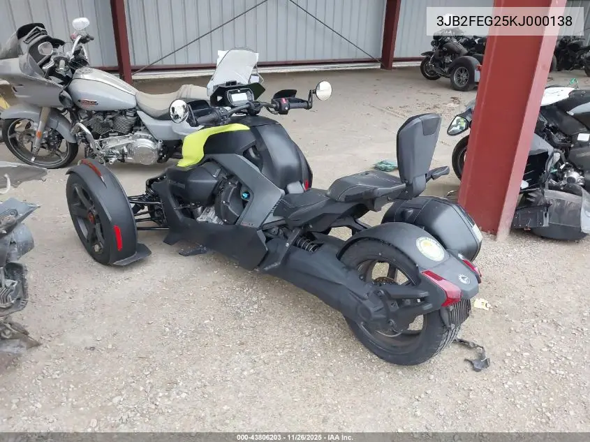 3JB2FEG25KJ000138 2019 Can-Am Ryker