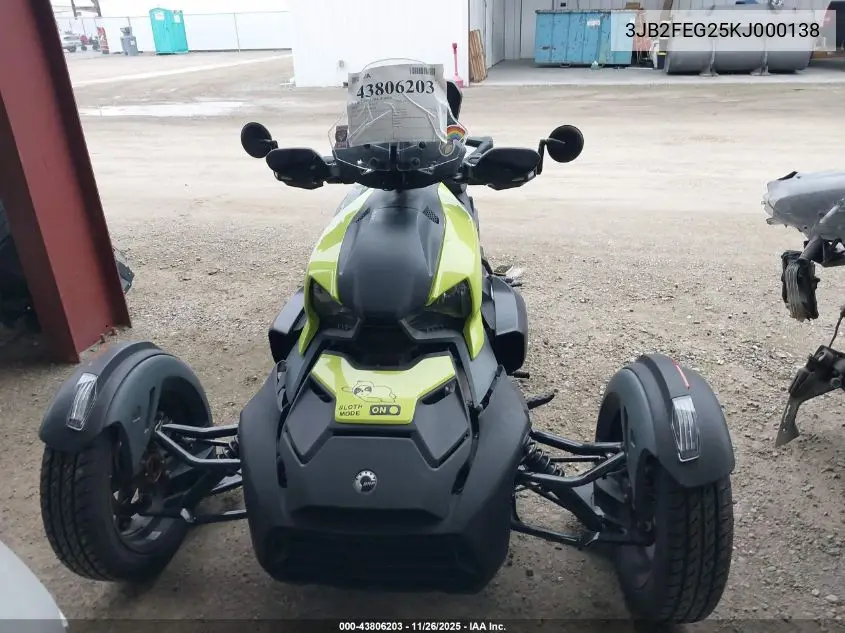 3JB2FEG25KJ000138 2019 Can-Am Ryker