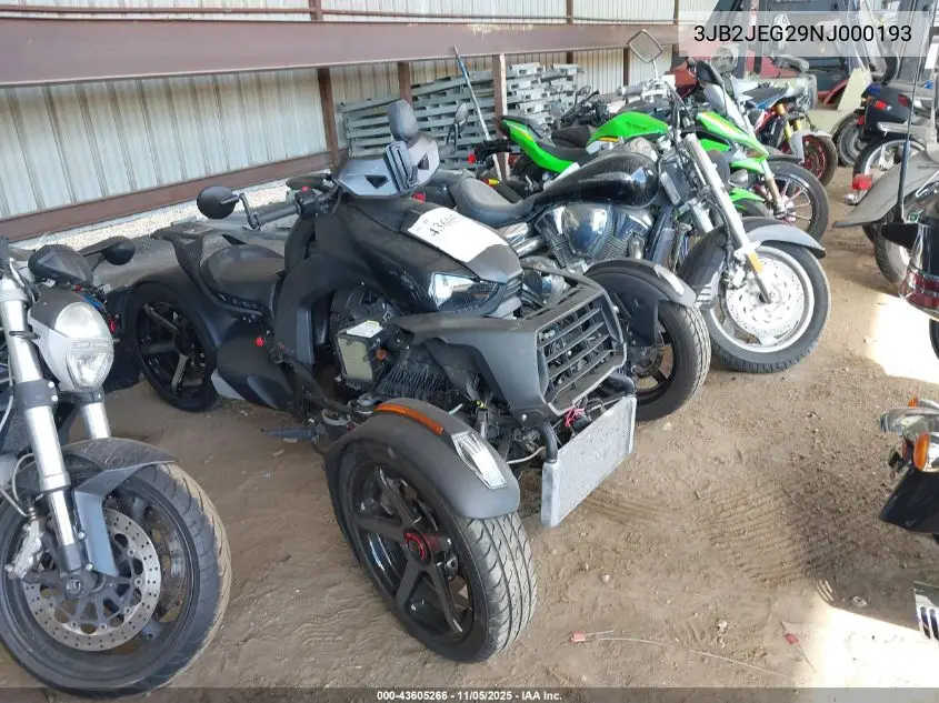 3JB2JEG29NJ000193 2022 Can-Am Ryker Sport