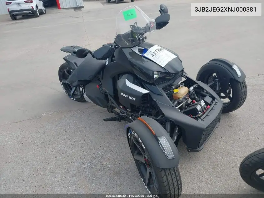 3JB2JEG2XNJ000381 2022 Can-Am Ryker Sport