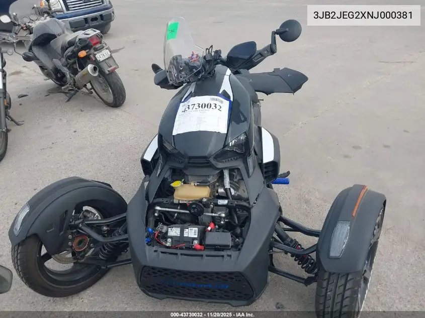 3JB2JEG2XNJ000381 2022 Can-Am Ryker Sport