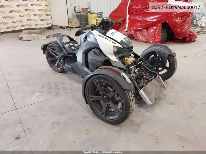 3JB2FEG29NJ000017 2022 Can-Am Ryker