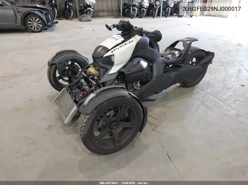 3JB2FEG29NJ000017 2022 Can-Am Ryker