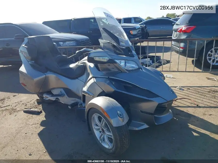 2BXJBWC17CV000956 2012 Can-Am Spyder Roadster Rts