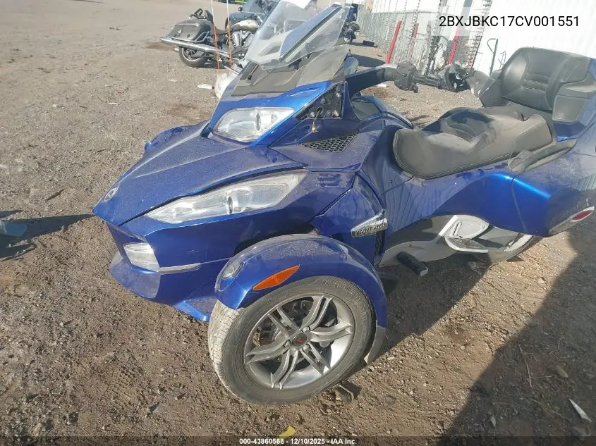 2BXJBKC17CV001551 2012 Can-Am Spyder Roadster Rt