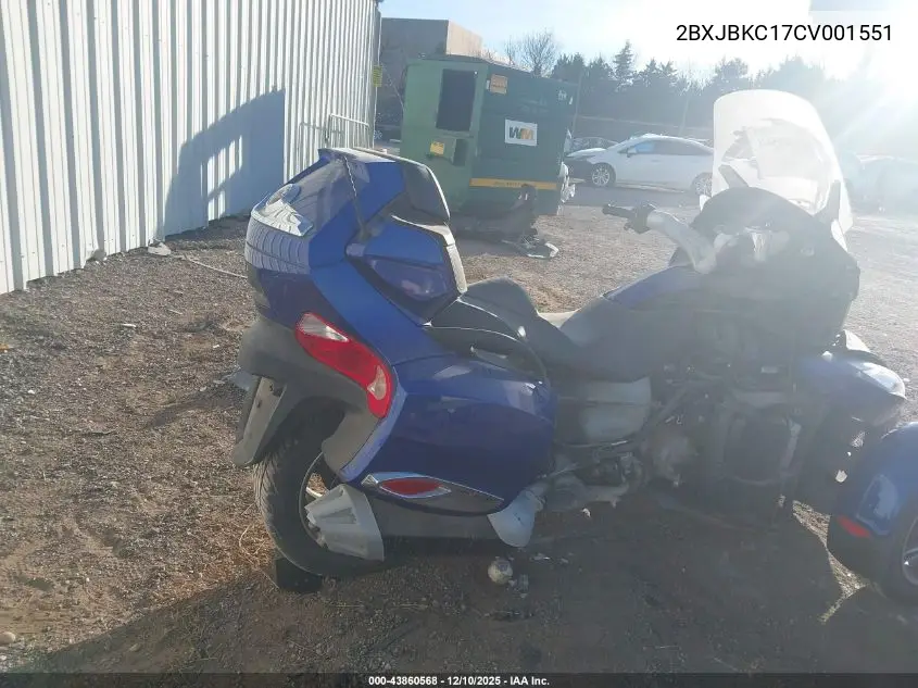 2BXJBKC17CV001551 2012 Can-Am Spyder Roadster Rt