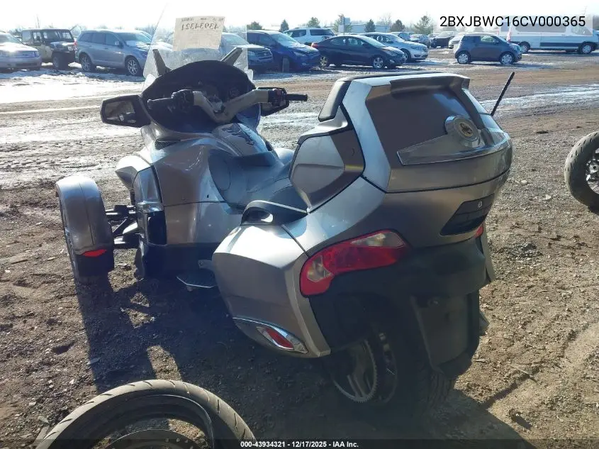 2BXJBWC16CV000365 2012 Can-Am Spyder Roadster Rts