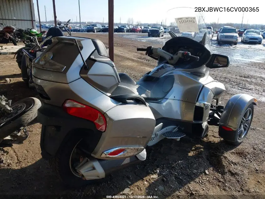 2BXJBWC16CV000365 2012 Can-Am Spyder Roadster Rts