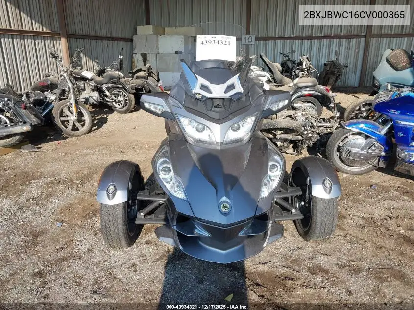 2BXJBWC16CV000365 2012 Can-Am Spyder Roadster Rts