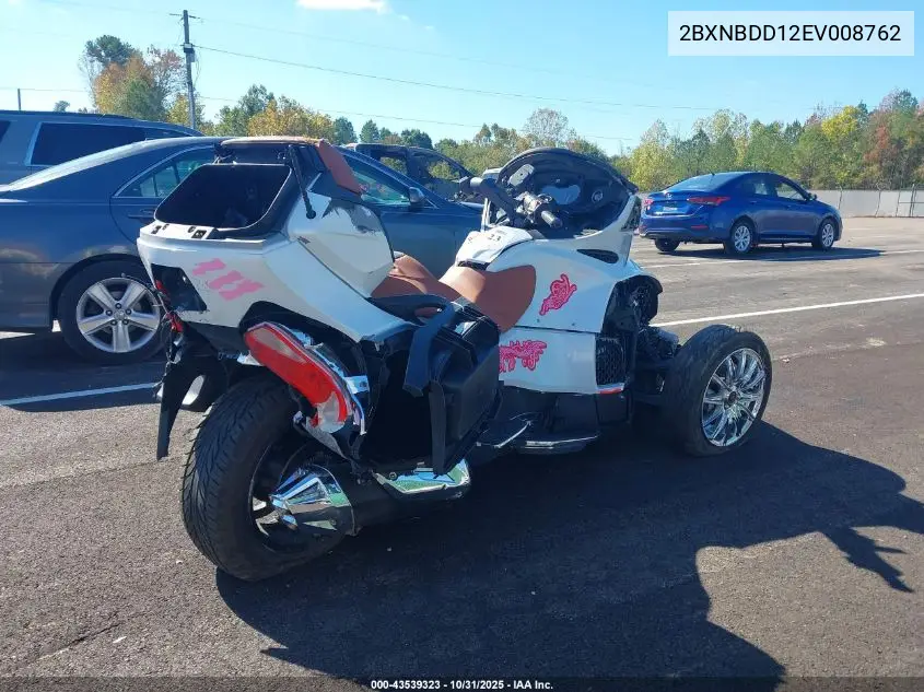 2BXNBDD12EV008762 2014 Can-Am Spyder Roadster Rt/Rts/Rt Limited