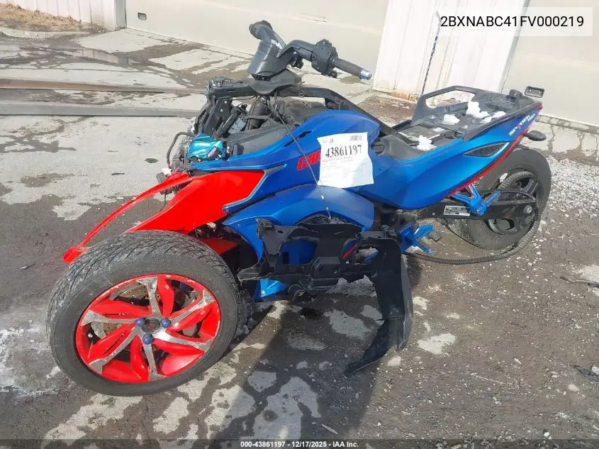 2BXNABC41FV000219 2015 Can-Am Spyder Roadster Rs/Rs-S/Rs-S Spec Series