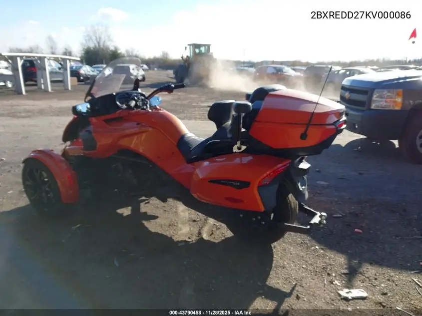 2BXREDD27KV000086 2019 Can-Am Spyder Roadster F3-T/F3 Limited