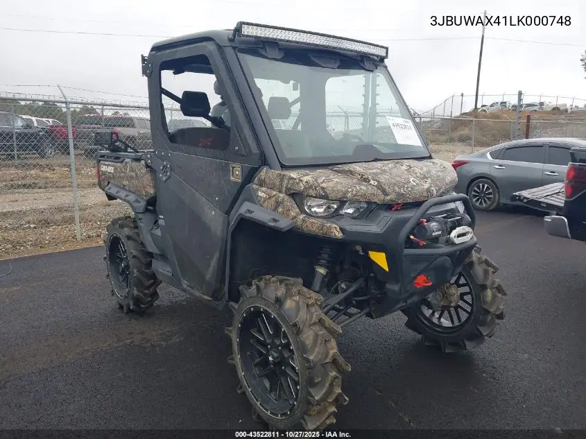 3JBUWAX41LK000748 2020 Can-Am Defender X Mr Hd10