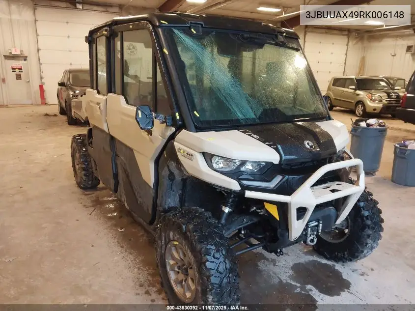3JBUUAX49RK006148 2024 Can-Am Defender Max Limited Cab Hd10/Lone Star Hd10