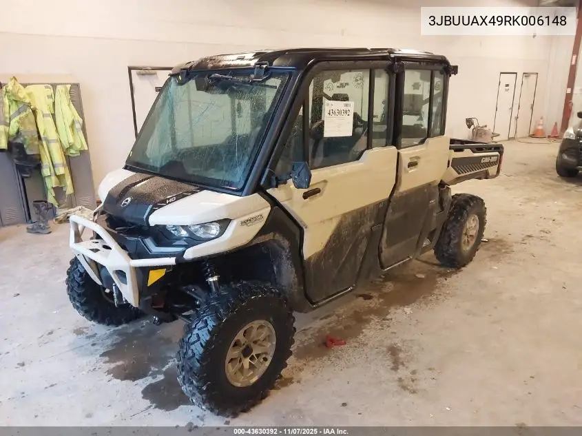 3JBUUAX49RK006148 2024 Can-Am Defender Max Limited Cab Hd10/Lone Star Hd10