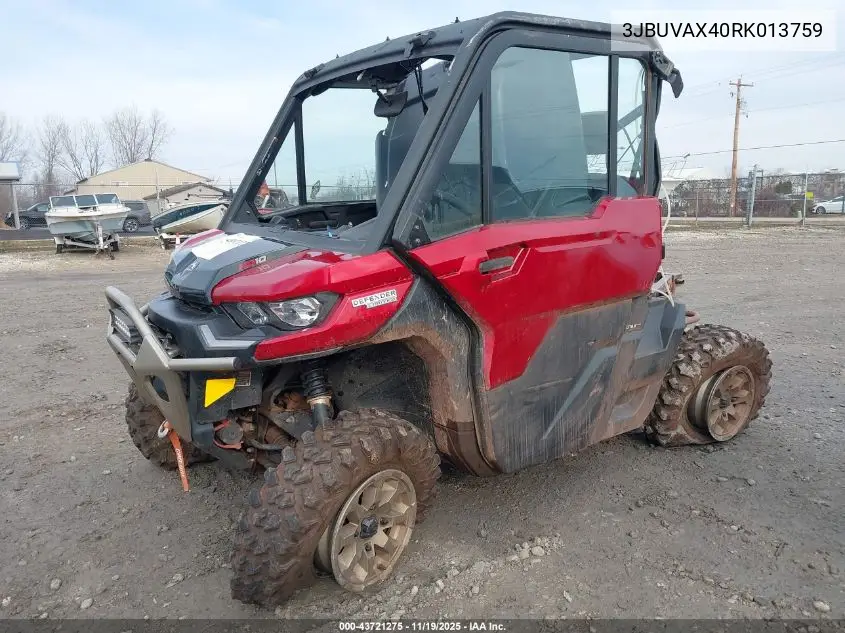 3JBUVAX40RK013759 2024 Can-Am Defender Limited Cab Hd10