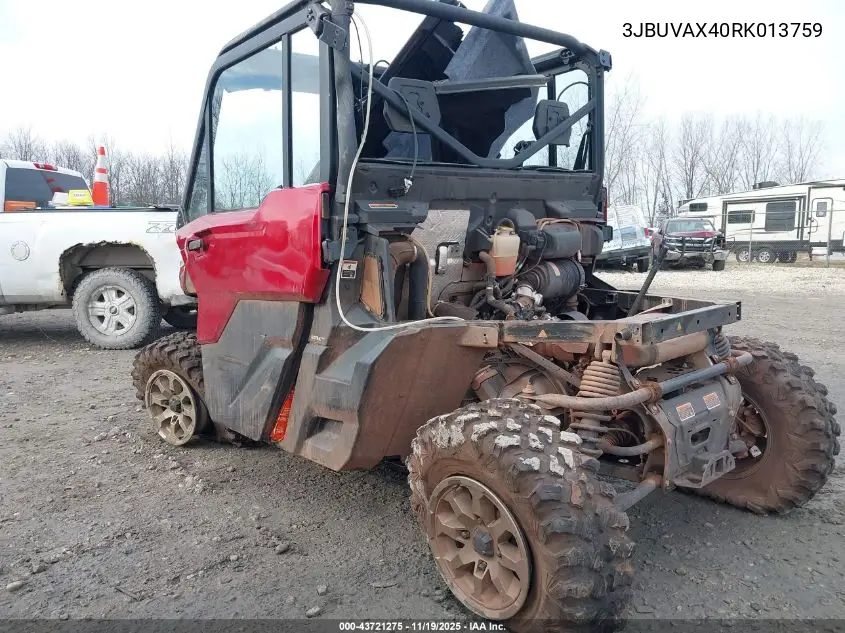 3JBUVAX40RK013759 2024 Can-Am Defender Limited Cab Hd10
