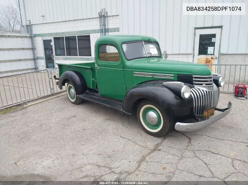 DBA834258DPF1074 1946 Chevrolet 3100