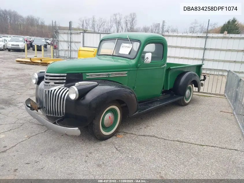 DBA834258DPF1074 1946 Chevrolet 3100