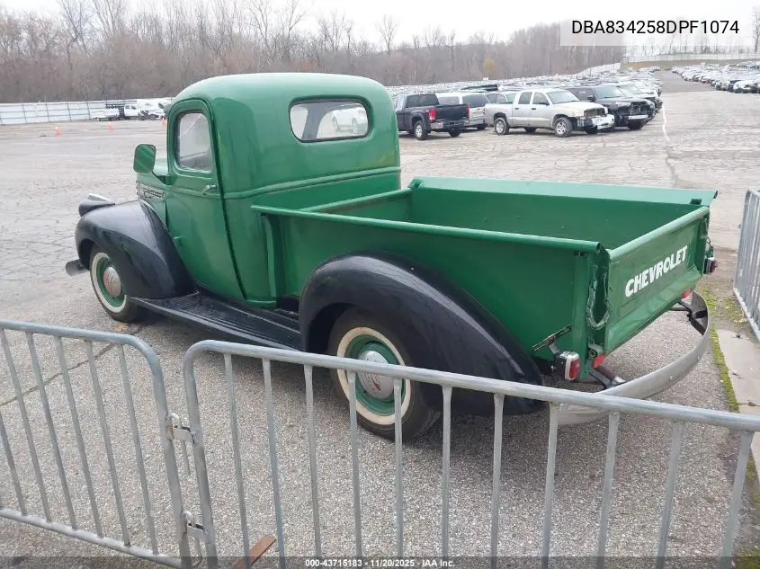 DBA834258DPF1074 1946 Chevrolet 3100