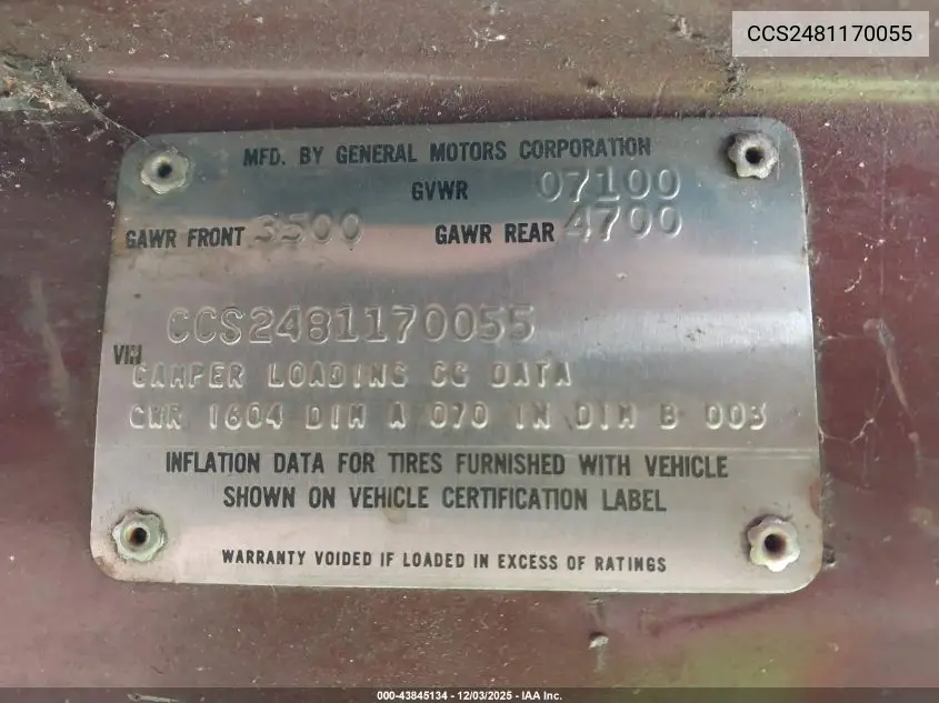 CCS2481170055 1978 Chevrolet C10/K10