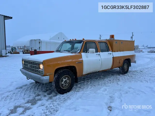 1GCGR33K5LF302887 1990 Chevrolet R 3500 1990 Chevrolet R3500 4X2 Crew Cab Pickup