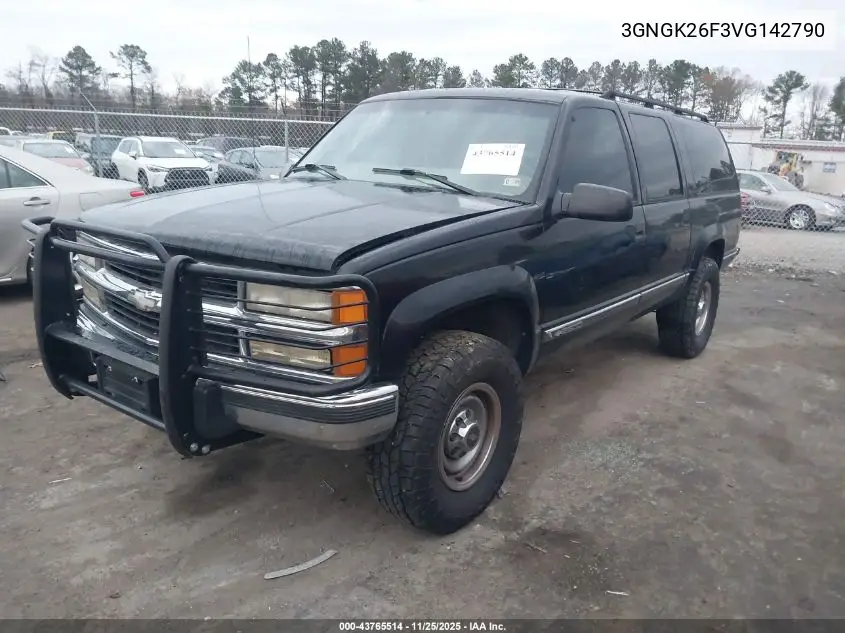 3GNGK26F3VG142790 1997 Chevrolet Suburban 2500