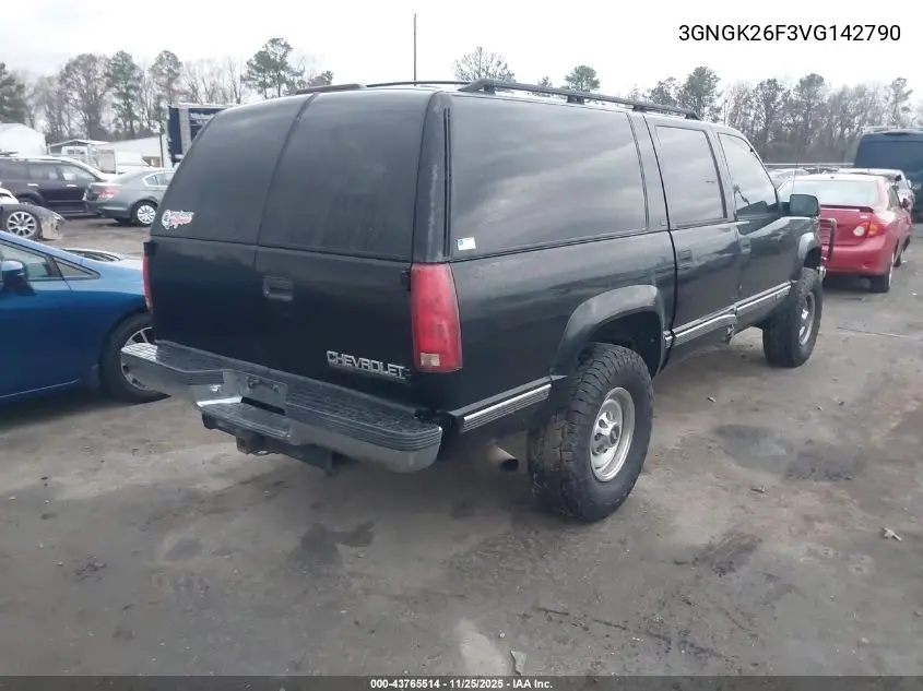 3GNGK26F3VG142790 1997 Chevrolet Suburban 2500