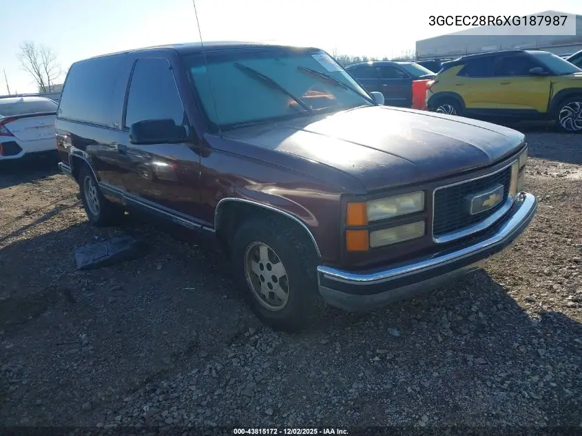 1999 Chevrolet Tahoe C1500 VIN: 3GCEC28R6XG187987 Lot: 43815172
