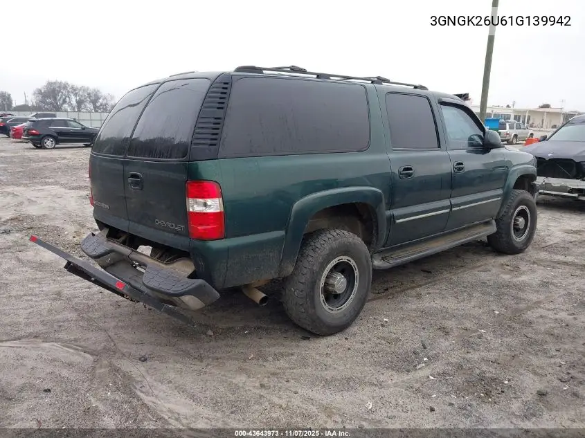 3GNGK26U61G139942 2001 Chevrolet Suburban 2500 Lt