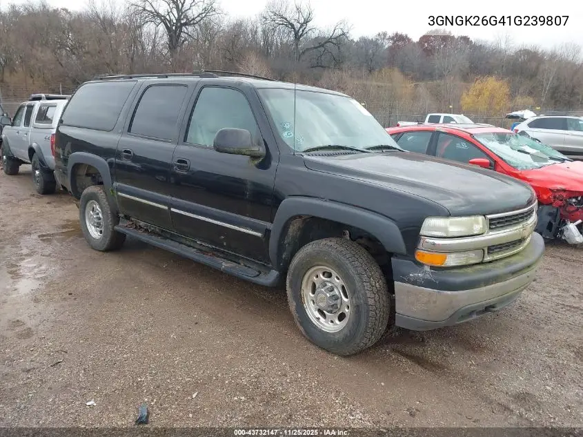 3GNGK26G41G239807 2001 Chevrolet Suburban 2500 Lt