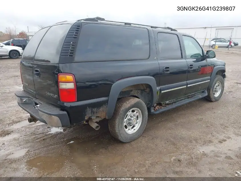 3GNGK26G41G239807 2001 Chevrolet Suburban 2500 Lt