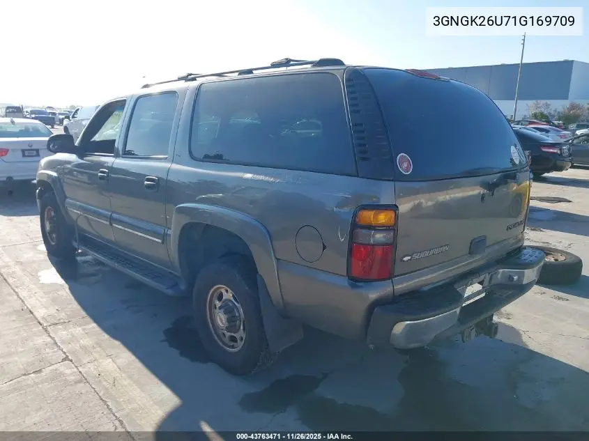3GNGK26U71G169709 2001 Chevrolet Suburban 2500 Ls