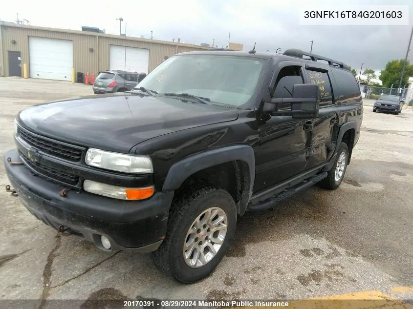 3GNFK16T84G201603 2004 Chevrolet Suburban 1500 Lt