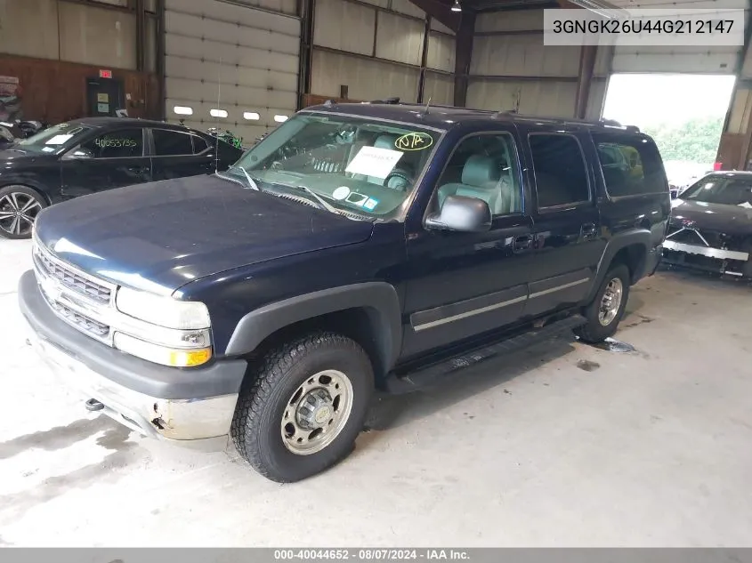 3GNGK26U44G212147 2004 Chevrolet Suburban 2500 Lt