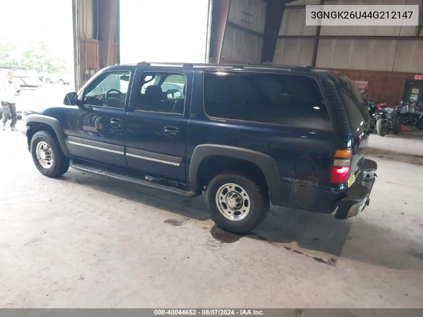 2004 Chevrolet Suburban 2500 Lt VIN: 3GNGK26U44G212147 Lot: 40044652