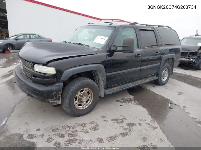 3GNGK26G74G263734 2004 Chevrolet Suburban 2500 Lt