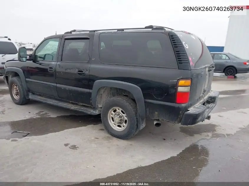 3GNGK26G74G263734 2004 Chevrolet Suburban 2500 Lt