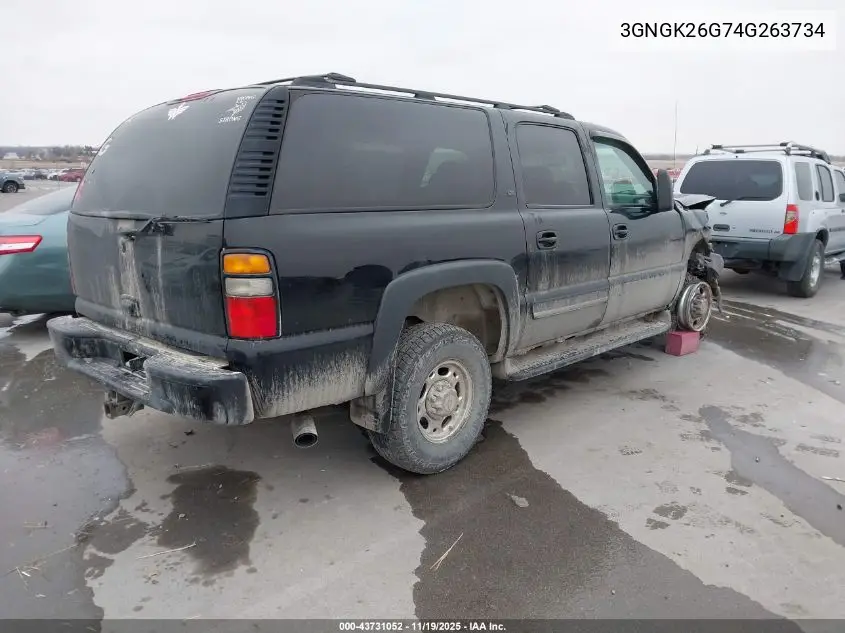 3GNGK26G74G263734 2004 Chevrolet Suburban 2500 Lt