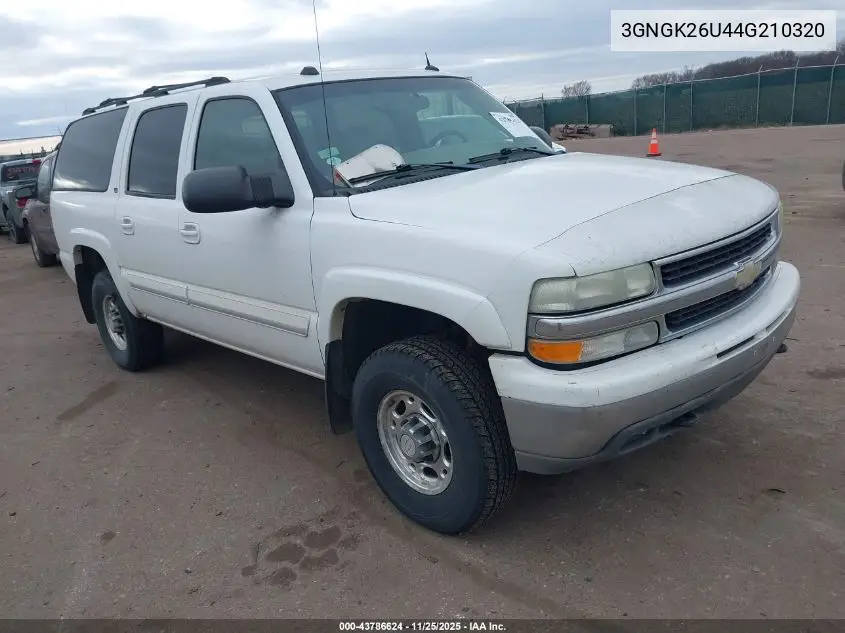 3GNGK26U44G210320 2004 Chevrolet Suburban 2500 Lt