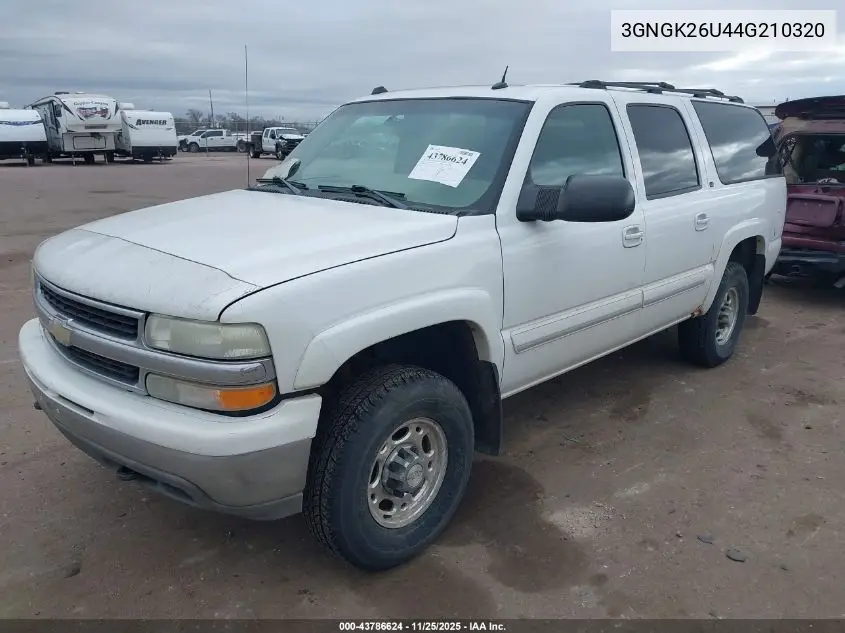 3GNGK26U44G210320 2004 Chevrolet Suburban 2500 Lt